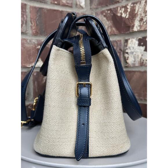 Celine Cabas de France Tote Canvas with Leather Small 43681 - Picture 2 of 14